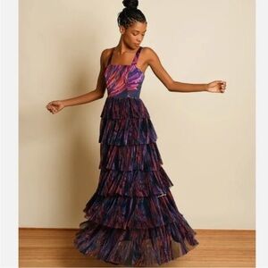 Anthropologie Hutch Mariah Tiered Gown
